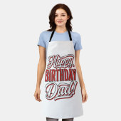 Tablier Joyeux Anniversaire Papa Conception de T-shirt de (Porté)