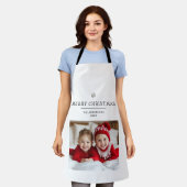 Tablier "Joyeux apéro de Noël personnalisé avec photo (Porté)
