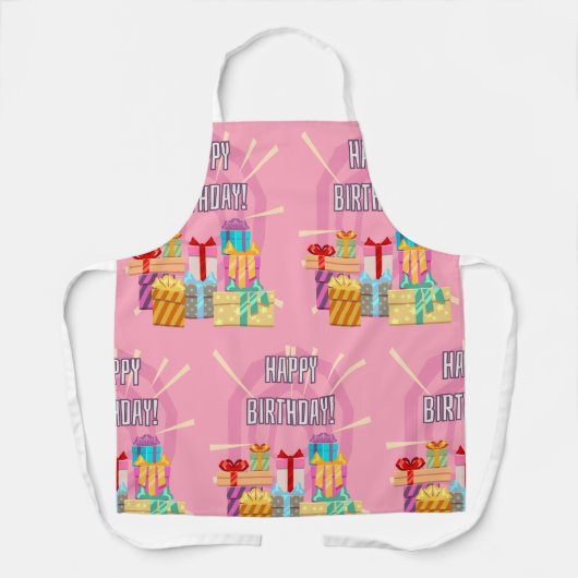 Tablier Joyeux Cadeaux d'anniversaire (Recto)