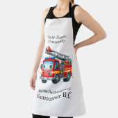 Tablier Joyeux camion de pompier avec échelle ! (Insitu)