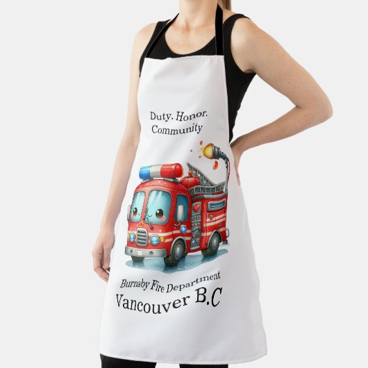 Tablier Joyeux camion feu prêt à l'action! (Insitu)