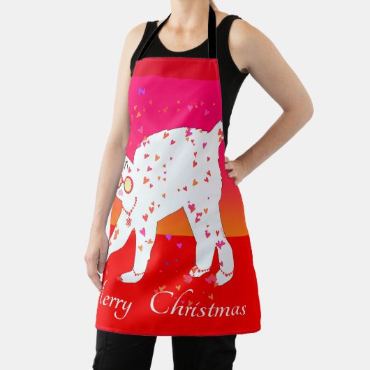 Tablier Joyeux chat de Noël (Insitu)