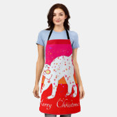 Tablier Joyeux chat de Noël (Porté)