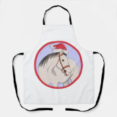 Tablier Joyeux Cheval de Noël (Recto)
