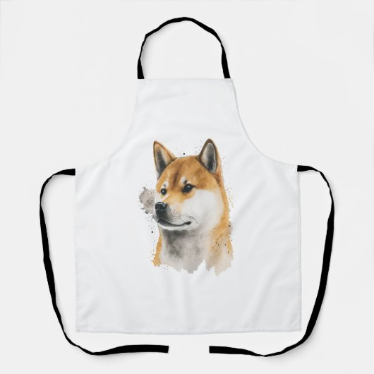 Tablier Joyeux chien Akita (Recto)