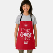 Tablier Joyeux CHRISTmas Nativité Religieuse Calligraphie  (Insitu)