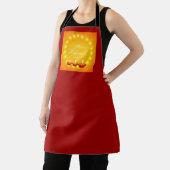 Tablier Joyeux Diwali Jaune & Rouge (Insitu)