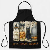 Tablier Joyeux "Éffrayant" Halloween Citrouille Fantôme Ch (Recto)