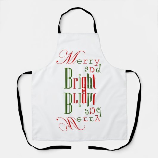 Tablier Joyeux et brillant temps deux ! (Recto)