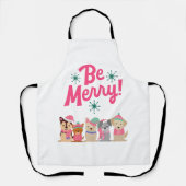 Tablier Joyeux et lumineux Noël 2023 Famille (Recto)