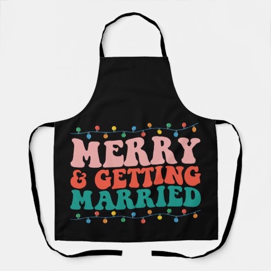 Tablier Joyeux Et Se Marier Couple Noël Super (Recto)