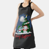 Tablier Joyeux Fluffmas Cute Chat Noël (Insitu)