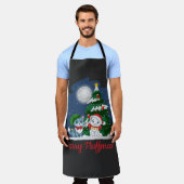 Tablier Joyeux Fluffmas Cute Chat Noël (Porté)