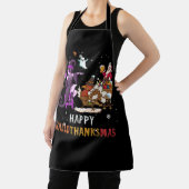 Tablier Joyeux Hallothanksmas Drôle Halloween Thanksgiving (Insitu)