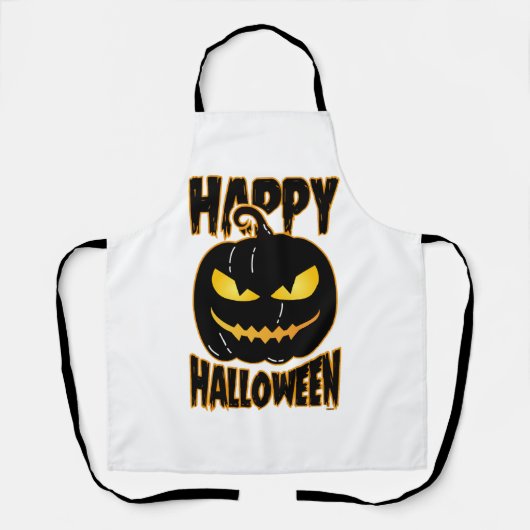 Tablier Joyeux Halloween Citrouille (Recto)