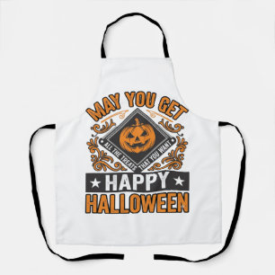 Tablier Joyeux Halloween Citrouille Traitements Vintage