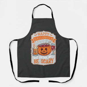 Tablier Joyeux Halloween Manger Boire Être Effrayant Chaud