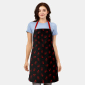 Tablier Joyeux Halloween Red Bones tendance (Porté)
