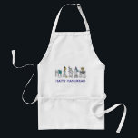 Tablier Joyeux Hanoukka NYC New York City Chanukah Holiday<br><div class="desc">Il présente une illustration originale en stylo et en encre de divers monuments de New York "habillés" pour la saison des fêtes. Parfait pour Hanoukka ! De nombreuses illustrations supplémentaires sont également disponibles dans cette boutique. Ne vois-tu pas ce que tu cherches ? Vous avez besoin d'aide pour la personnalisation...</div>