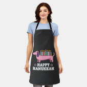Tablier Joyeux Hanukkah chien teckel (Porté)