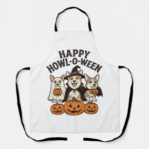 Tablier Joyeux Howl-O-Ween Corgi Halloween Chien Vecteur C