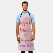 Tablier Joyeux jour de la première mère ajouter nom texte  (Porté)