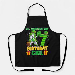 Tablier Joyeux Jour de la Saint Patrick 7E Anniversaire Un