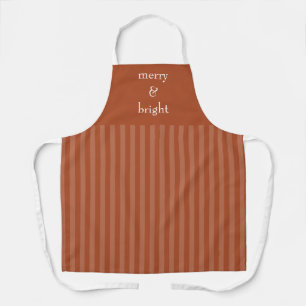 Tablier Joyeux & Joyeux Noël en terre cuite