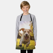 Tablier Joyeux Labrador Puppy Running (Porté)