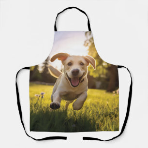 Tablier Joyeux Labrador Puppy Running