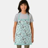 Tablier Joyeux lapin et oeufs de Pâques Turquoise (Insitu)