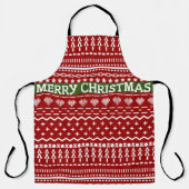 Tablier Joyeux motif Christmassweater (Recto)