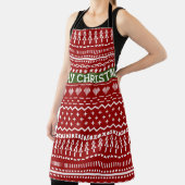 Tablier Joyeux motif Christmassweater (Insitu)