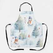 Tablier Joyeux Motif des Snowmen (Recto)