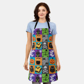 Tablier Joyeux Motif d'Halloween (Porté)