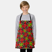 Tablier Joyeux Motifs d'arbre de Noël (Porté)