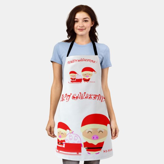 Tablier Joyeux Noël (Porté)