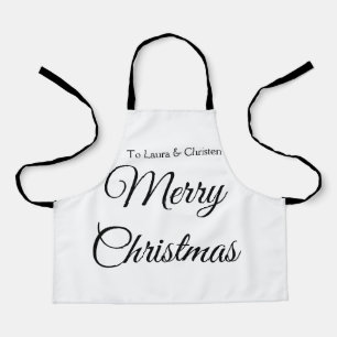 Tablier Joyeux Noël ajoutez nom texte cadeau personnalisé