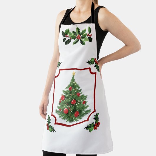 Tablier Joyeux Noël avec arbre (Insitu)