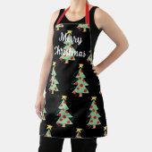 Tablier Joyeux Noël avec Arbres Black Apron (Insitu)