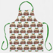 Tablier Joyeux Noël British Sugar Plum Pudding Vacances (Recto)