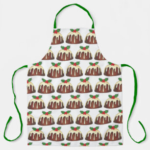 Tablier Joyeux Noël British Sugar Plum Pudding Vacances