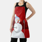 Tablier Joyeux Noël de bonhomme de neige (Insitu)