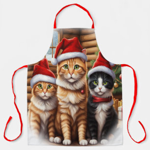 Tablier Joyeux Noël de chatons mignons