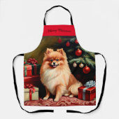 Tablier Joyeux Noël de Poméranie (Recto)