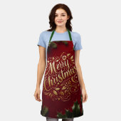 Tablier Joyeux Noël de verdure (Porté)