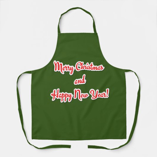 Tablier Joyeux Noël et Bonne Année (Recto)