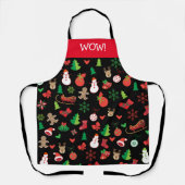 Tablier Joyeux Noël et Bonne Année! Neige du XMAS 2021 (Recto)