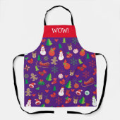 Tablier Joyeux Noël et Bonne Année ! Neige XMAS 20XX (Recto)