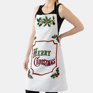 Tablier Joyeux Noël et Holly